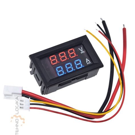 Voltmeter Ammeter Red And Blue Digital Multimeter Display Voltage