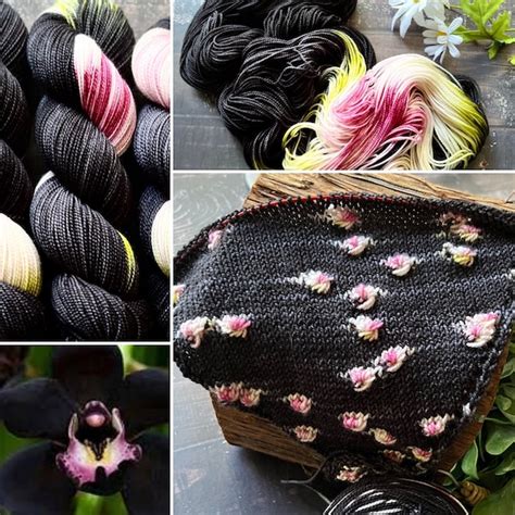 Black Orchid Hand Dyed Yarn Etsy