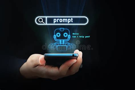 Artificial Intelligence Ai Thinks About The Prompt Command Entered By