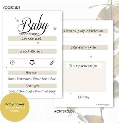 Bsg Babyshower Invulkaarten Stuks Oh Baby Babyshower