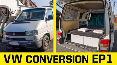 DIY campervan conversion – VW T4 - YouTube