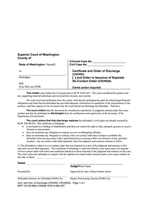 Certificate And Order Of Discharge Form Fill Out And Sign Printable Pdf Template Airslate