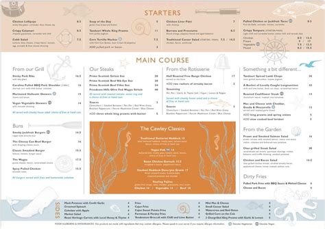 Menu At Boat Yard Restaurant Lochwinnoch