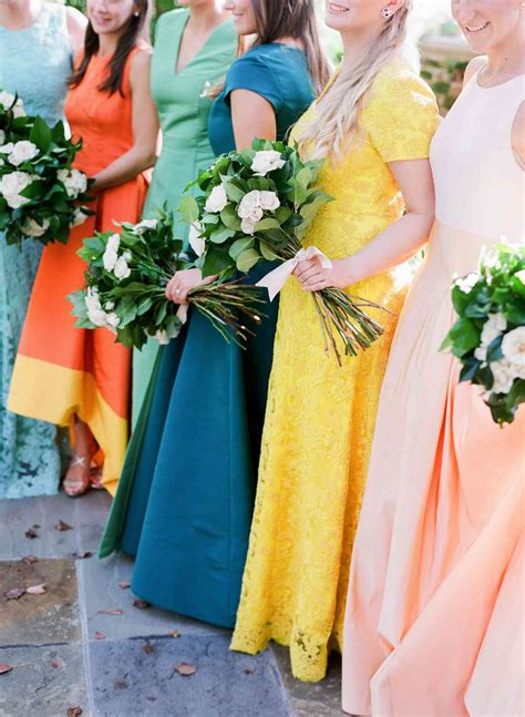 28 Mismatched Bridesmaids Dresses From Real Weddings Best Mix And