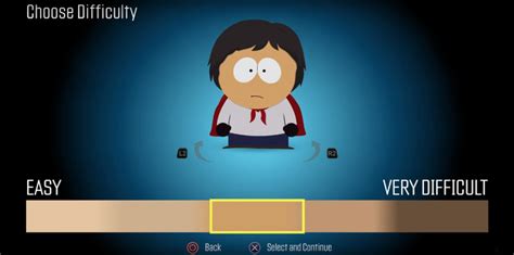 South Park Novo Jogo Usa Cor Da Pele Para Definir N Vel De Dificuldade