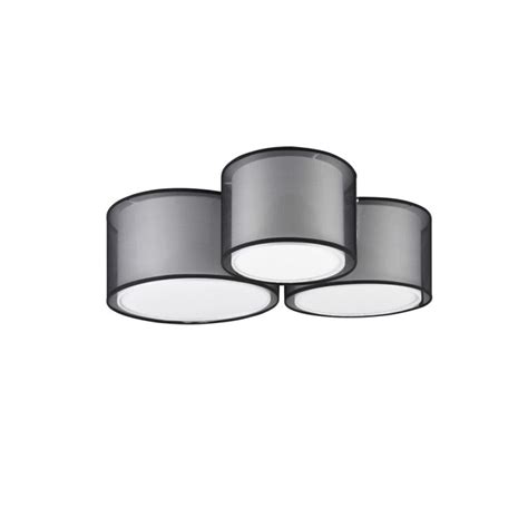 Moderne Transparant Zwarte Plafondlamp Trio Leuchten Burton