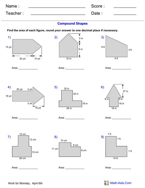 Free Area Of Irregular Shapes Worksheet - Printable Word Searches