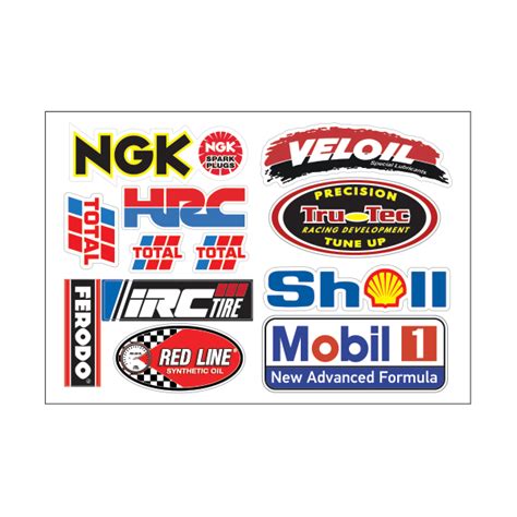 Printed vinyl Sponsor Motocross Racing Tuning Motorbike Decal Sticker ...