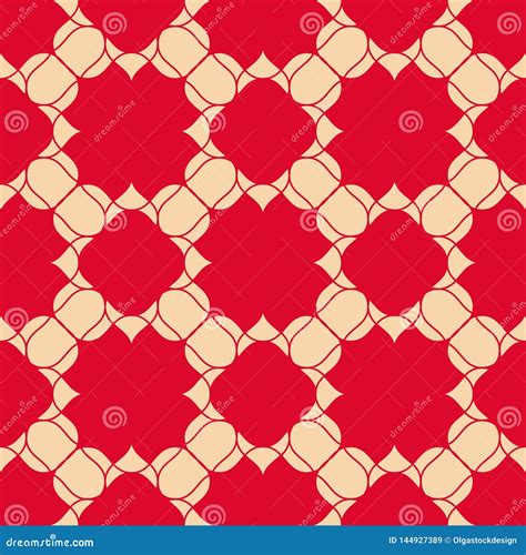 Modelo Incons Til Floral Abstracto Del Vector Ornamento Geom Trico Rojo