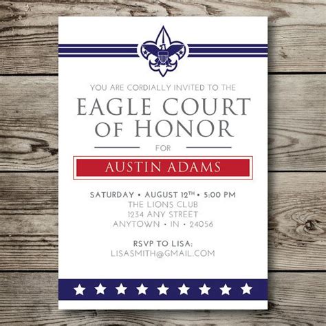 Eagle Scout Court Of Honor Invitation Template Eagle Scout Court Of