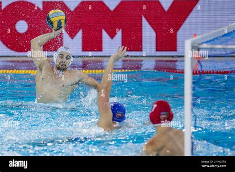 Franko Lazic Of Jug Shoots On A Goal During The Len Champions League