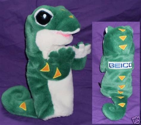 Geico Gecko Novelty Head Coverplush Hand Puppet