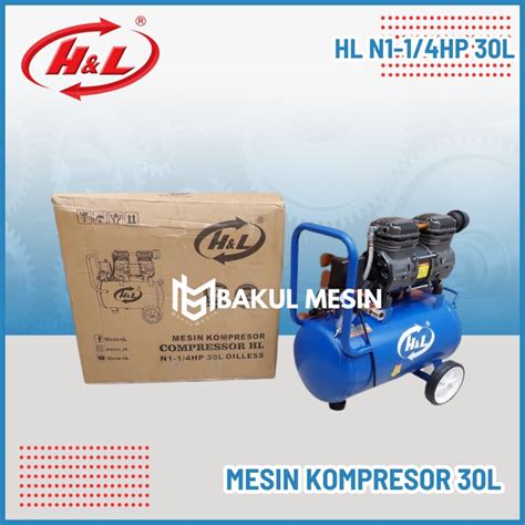 Jual H L HL N1 1 4HP 30L OILESS Mesin Kompresor Angin Compressor 1 1