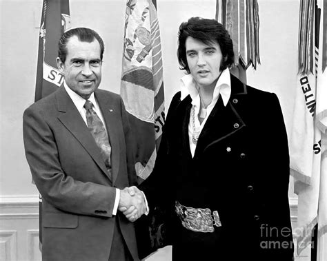 Elvis Presley And Richard Nixon Restored Photograph 20230618 Photograph