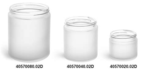 Sks Bottle And Packaging Glass Jars Frosted Glass Straight Sided Jars W Smooth Black Lined Caps