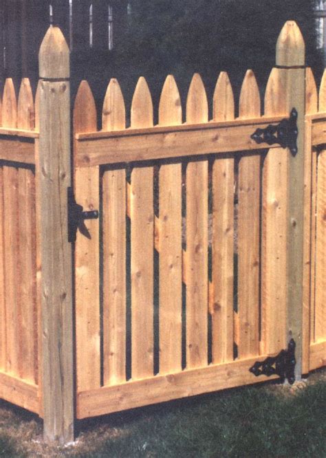 Good Neighbor Picket Gate With Beveled Finial Posts Picket Gate