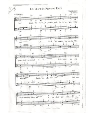 🆓 Let There Be Peace On Earth Sheet Music Free Pdf - (PRINTABLE)