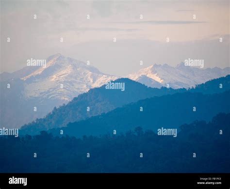 The Beautiful Scenery Of Snow Capped Mountains At Nam Kham Village