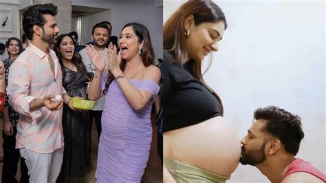 Rahul Vaidya Adorably Kisses Disha Parmar S Fully Grown Baby Bump Ahead