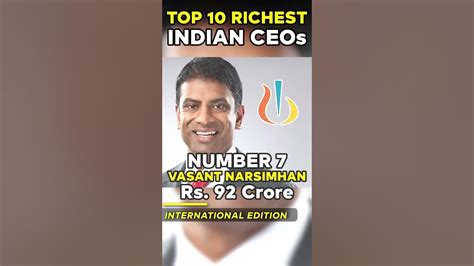 Top 10 Richest Indian Ceos International Shorts Youtubeshorts