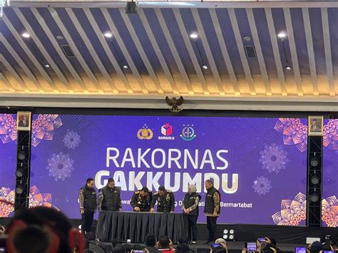 Rakornas Gakkumdu Kapolri Dan Panglima TNI Deklarasi Komitmen