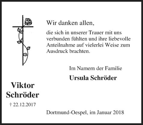 Traueranzeigen von Viktor Schröder Trauer in NRW de