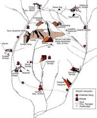 Kailash Feng Mountain Map - Kailash Tibet • mappery