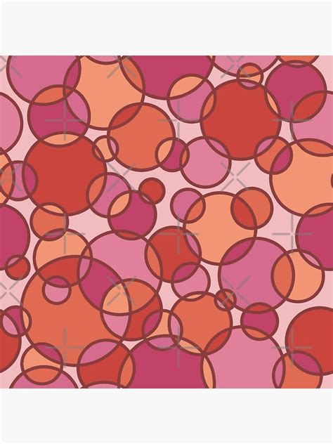 Cute Red Pink And Orange Lesbian Pastel Bubbles Sticker For Sale By