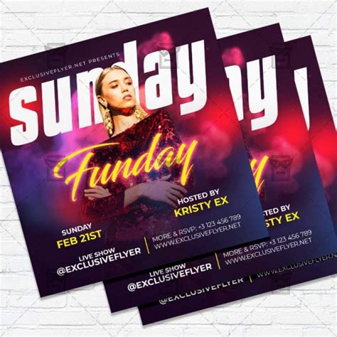 Sunday Funday Premium Instagramflyer Template Free Flyer Templates