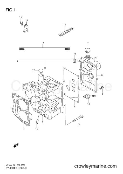 Cylinder Head Four Stroke Outboard Df Crowley Marine