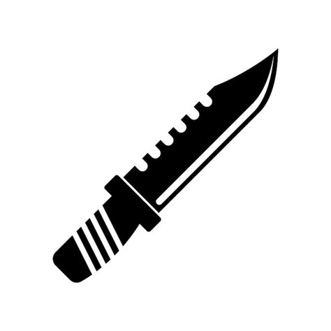 Cuchillo Icono Vector Vector Premium