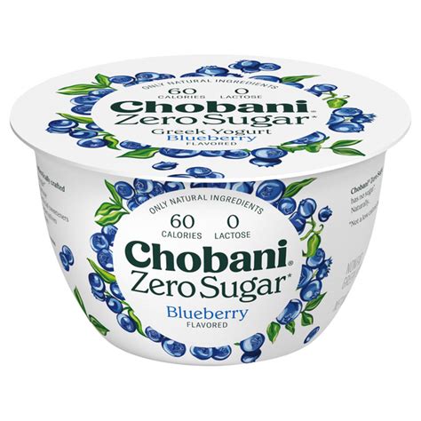 Save On Chobani Zero Sugar Non Fat Blueberry Greek Yogurt Cup Order