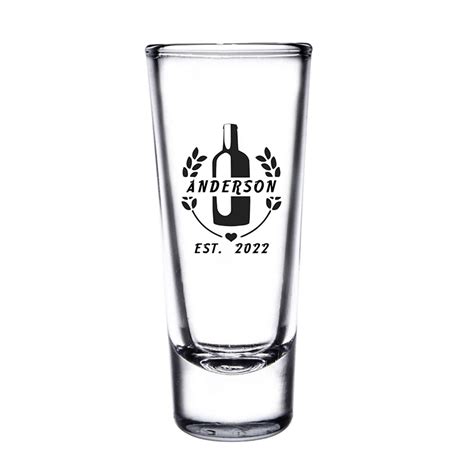 Custom Clear Tall Shooter Glasses 2 Oz Shot Glasses 24hourshotglass