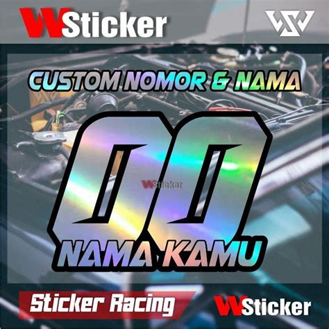 Jual Stiker Balap Custom Stiker Nama Balap Cutting Stiker Nomor Balap