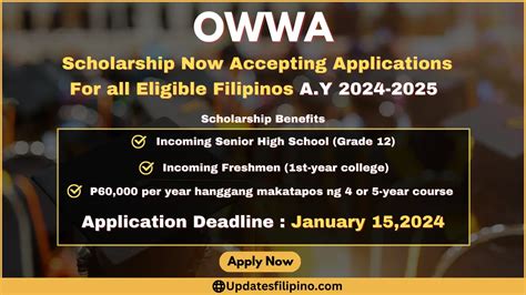 OWWA Scholarship 2024 2025 Apply Now