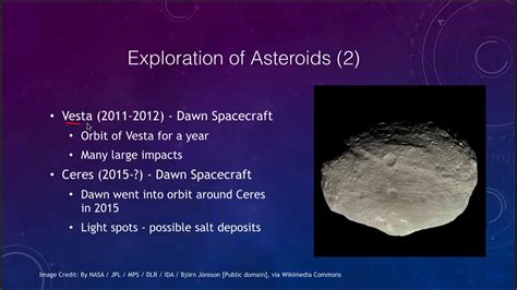 Lesson Lecture Asteroids Openstax Youtube