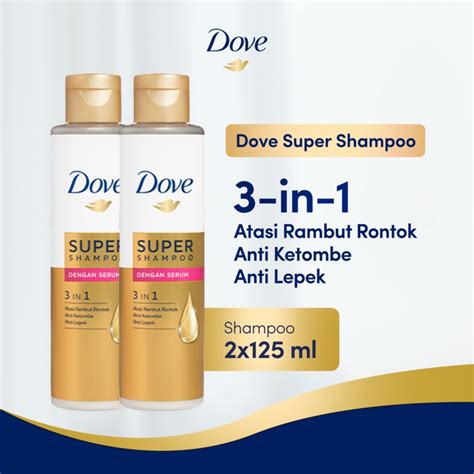 Jual Dove 3 IN 1 SERUM Shampoo SUPER SHAMPOO Atasi Rambut Rontok