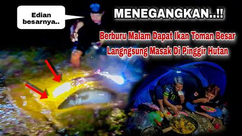 Dapat Toman Jumbo Ketika Berburu Malam Dan Langsung Masak Di Pinggir