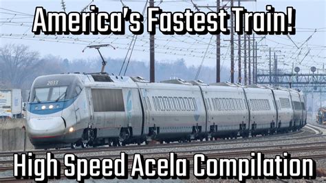 Americas Fastest Train Amtrak Acela High Speed Compilation