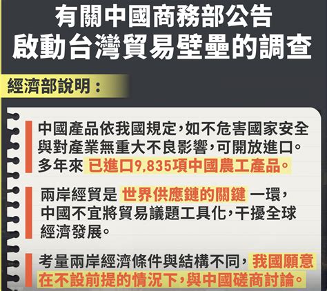 中國對台貿易壁壘調查王美花狀況外 國民黨批綠官無能，全民承擔惡果 Ftnn 新聞網