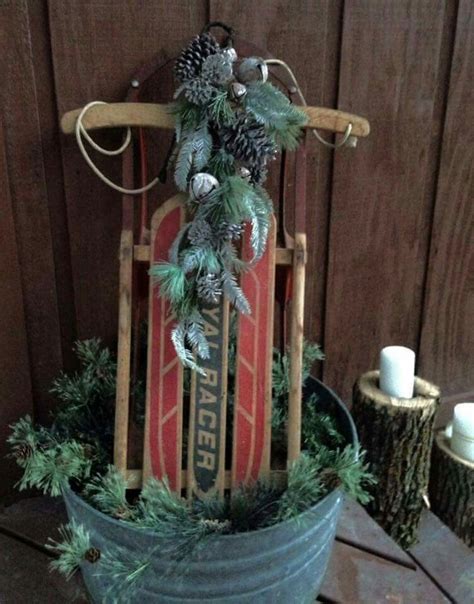 Pin On Sled Idea Country Christmas Decorations Christmas Sled