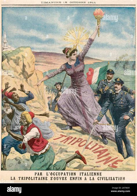 ITALO TURKISH WAR 1911 1912 Patriotic Italian Illustration Of The