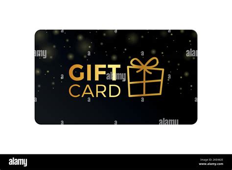 Black And Gold Shiny Gift Card Voucher Isolated On White Stock Vector