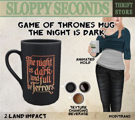 Second Life Marketplace Game Of Thrones Mug The Night Is Dark