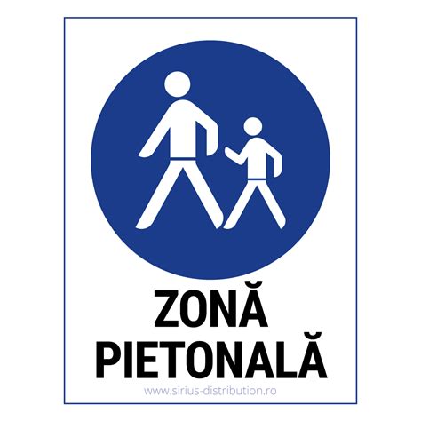 Indicator Rutier De Informare Zona Pietonala Forma Dreptunghiulara