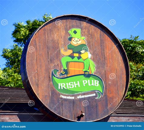 Vilamoura Algarve Portugal October 26 2015 Irish Pub Sign