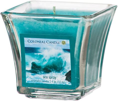 Colonial Candle Sea Spray 4 Oz Scented Square Flared Jar Candle Home And Kitchen