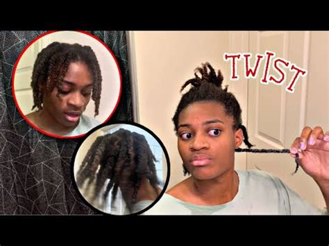 Protective Style Twist On Natural Hair W Rubberbands Type Youtube