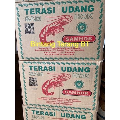 Jual Terasi Udang Samhok Besar 1 Dus Isi 80 Pcs Terasi Medan Asli