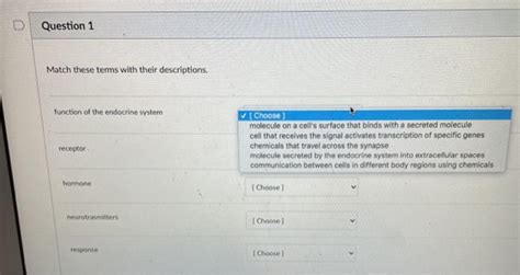 Solved Question Match These Terms With Their Descriptions Chegg
